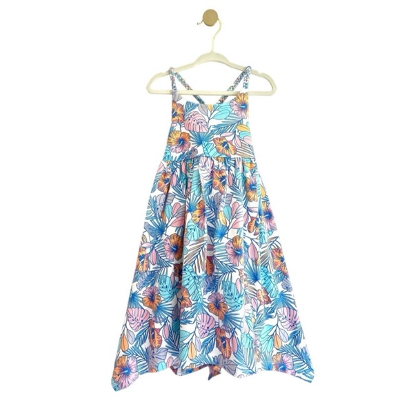 (NWT) Tommy Bahama White & Multicolor Pastel Floral Dress Kids Size 3T BEAUTIFUL - Picture 1 of 5